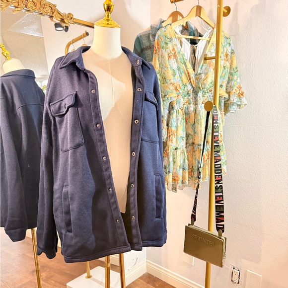 George Navy Knit Button-Up Jacket - Picture 6 of 6